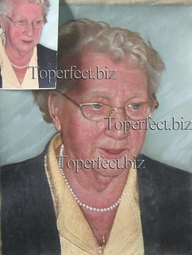 肖像画 Painting - imd019 おばあちゃんのポートレート